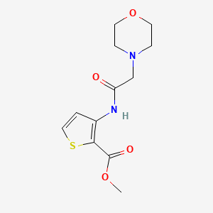molecular formula C12H16N2O4S B2902886 methyl 3-[2-(morpholin-4-yl)acetamido]thiophene-2-carboxylate CAS No. 477887-71-1