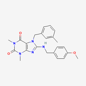 8-[(4-methoxybenzyl)amino]-1,3-dimethyl-7-(3-methylbenzyl)-3,7-dihydro-1H-purine-2,6-dione