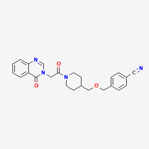 4-(((1-(2-(4-oxoquinazolin-3(4H)-yl)acetyl)piperidin-4-yl)methoxy)methyl)benzonitrile