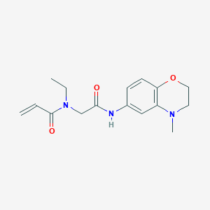 B2902903 N-Ethyl-N-[2-[(4-methyl-2,3-dihydro-1,4-benzoxazin-6-yl)amino]-2-oxoethyl]prop-2-enamide CAS No. 2324488-53-9