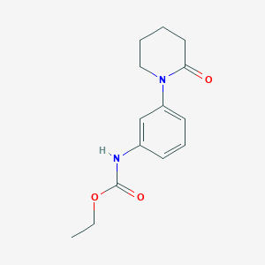 molecular formula C14H18N2O3 B2902950 ethyl N-[3-(2-oxopiperidin-1-yl)phenyl]carbamate CAS No. 923083-05-0