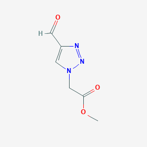 molecular formula C6H7N3O3 B2902953 methyl 2-(4-formyl-1H-1,2,3-triazol-1-yl)acetate CAS No. 853806-03-8