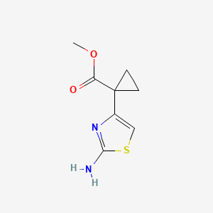 molecular formula C8H10N2O2S B2903090 methyl1-(2-amino-1,3-thiazol-4-yl)cyclopropane-1-carboxylate CAS No. 1996506-66-1