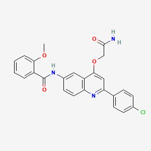 molecular formula C25H20ClN3O4 B2903092 N-[4-(CARBAMOYLMETHOXY)-2-(4-CHLOROPHENYL)QUINOLIN-6-YL]-2-METHOXYBENZAMIDE CAS No. 1207006-63-0