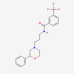 molecular formula C21H23F3N2O2 B2903123 N-[3-(2-phenylmorpholin-4-yl)propyl]-3-(trifluoromethyl)benzamide CAS No. 954046-55-0