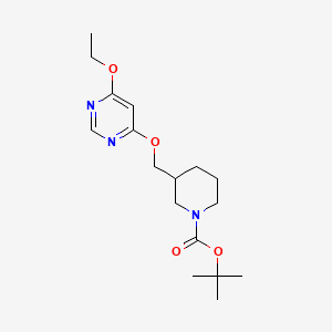 molecular formula C17H27N3O4 B2903139 tert-Butyl 3-(((6-ethoxypyrimidin-4-yl)oxy)methyl)piperidine-1-carboxylate CAS No. 1353954-07-0