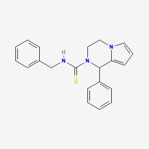 molecular formula C21H21N3S B2903149 N-benzyl-1-phenyl-1H,2H,3H,4H-pyrrolo[1,2-a]pyrazine-2-carbothioamide CAS No. 393823-42-2