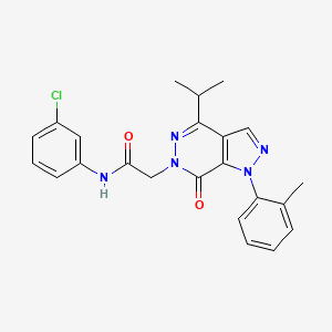 molecular formula C23H22ClN5O2 B2903159 N-(3-chlorophenyl)-2-(4-isopropyl-7-oxo-1-(o-tolyl)-1H-pyrazolo[3,4-d]pyridazin-6(7H)-yl)acetamide CAS No. 946379-43-7
