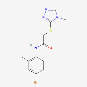 molecular formula C12H13BrN4OS B2903176 N-(4-bromo-2-methylphenyl)-2-[(4-methyl-4H-1,2,4-triazol-3-yl)sulfanyl]acetamide CAS No. 329698-24-0