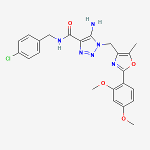 5-amino-N-(4-chlorobenzyl)-1-{[2-(2,4-dimethoxyphenyl)-5-methyl-1,3-oxazol-4-yl]methyl}-1H-1,2,3-triazole-4-carboxamide