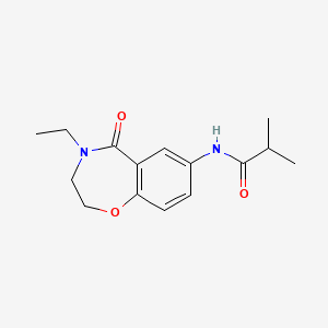 N-(4-ethyl-5-oxo-2,3,4,5-tetrahydrobenzo[f][1,4]oxazepin-7-yl)isobutyramide