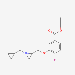 Tert-butyl 3-[[1-(cyclopropylmethyl)aziridin-2-yl]methoxy]-4-fluorobenzoate