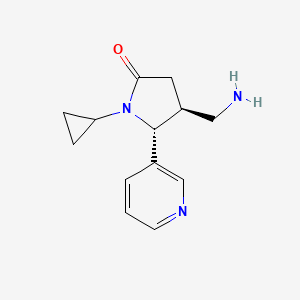 molecular formula C13H17N3O B2903234 rac-(4R,5S)-4-(aminomethyl)-1-cyclopropyl-5-(pyridin-3-yl)pyrrolidin-2-one CAS No. 1909294-54-7
