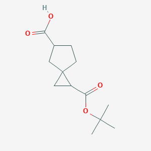 2-[(2-Methylpropan-2-yl)oxycarbonyl]spiro[2.4]heptane-6-carboxylic acid
