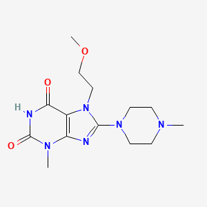 7-(2-methoxyethyl)-3-methyl-8-(4-methylpiperazin-1-yl)-2,3,6,7-tetrahydro-1H-purine-2,6-dione
