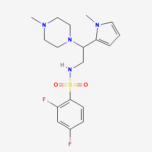2,4-difluoro-N-(2-(1-methyl-1H-pyrrol-2-yl)-2-(4-methylpiperazin-1-yl)ethyl)benzenesulfonamide