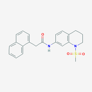 molecular formula C22H22N2O3S B2903257 N-(1-methanesulfonyl-1,2,3,4-tetrahydroquinolin-7-yl)-2-(naphthalen-1-yl)acetamide CAS No. 897612-08-7
