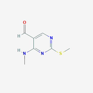 B029033 4-(Methylamino)-2-(methylthio)pyrimidine-5-carbaldehyde CAS No. 185040-32-8