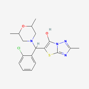 5-((2-Chlorophenyl)(2,6-dimethylmorpholino)methyl)-2-methylthiazolo[3,2-b][1,2,4]triazol-6-ol