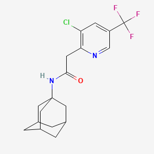 molecular formula C18H20ClF3N2O B2903303 N-(1-adamantyl)-2-[3-chloro-5-(trifluoromethyl)-2-pyridinyl]acetamide CAS No. 865658-04-4