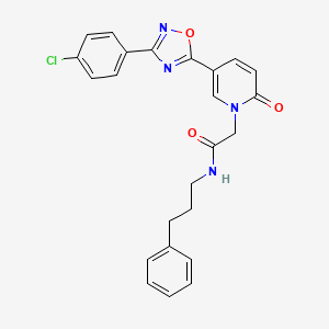 N-{2-[4-(5-chloro-2-methylphenyl)piperazin-1-yl]ethyl}-3-(3,5-dimethyl-1-benzofuran-2-yl)-1,2,4-oxadiazole-5-carboxamide