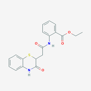 ethyl 2-[[2-(3-oxo-4H-1,4-benzothiazin-2-yl)acetyl]amino]benzoate