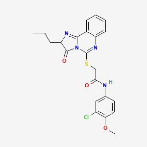 N-(3-chloro-4-methoxyphenyl)-2-((3-oxo-2-propyl-2,3-dihydroimidazo[1,2-c]quinazolin-5-yl)thio)acetamide