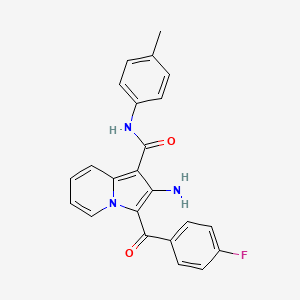 2-amino-3-(4-fluorobenzoyl)-N-(4-methylphenyl)indolizine-1-carboxamide