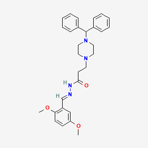(E)-3-(4-benzhydrylpiperazin-1-yl)-N'-(2,5-dimethoxybenzylidene)propanehydrazide