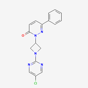 molecular formula C17H14ClN5O B2903401 2-[1-(5-Chloropyrimidin-2-yl)azetidin-3-yl]-6-phenyl-2,3-dihydropyridazin-3-one CAS No. 2380174-33-2