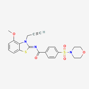 molecular formula C22H21N3O5S2 B2903428 N-[(2Z)-4-methoxy-3-(prop-2-yn-1-yl)-2,3-dihydro-1,3-benzothiazol-2-ylidene]-4-(morpholine-4-sulfonyl)benzamide CAS No. 868377-31-5