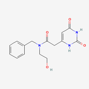 molecular formula C15H17N3O4 B2903453 N-benzyl-2-(2,6-dioxo-1,2,3,6-tetrahydropyrimidin-4-yl)-N-(2-hydroxyethyl)acetamide CAS No. 868228-62-0