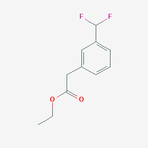 molecular formula C11H12F2O2 B2903465 ethyl2-[3-(difluoromethyl)phenyl]acetate CAS No. 2164055-49-4