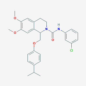 N-(3-chlorophenyl)-1-((4-isopropylphenoxy)methyl)-6,7-dimethoxy-3,4-dihydroisoquinoline-2(1H)-carboxamide