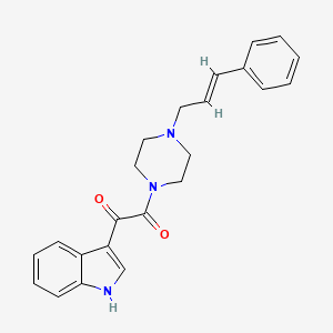 1-(1H-indol-3-yl)-2-[4-[(E)-3-phenylprop-2-enyl]piperazin-1-yl]ethane-1,2-dione