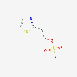 molecular formula C6H9NO3S2 B2903490 2-(1,3-Thiazol-2-yl)ethyl methanesulfonate CAS No. 1245520-16-4