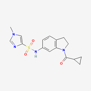 N-(1-(cyclopropanecarbonyl)indolin-6-yl)-1-methyl-1H-imidazole-4-sulfonamide