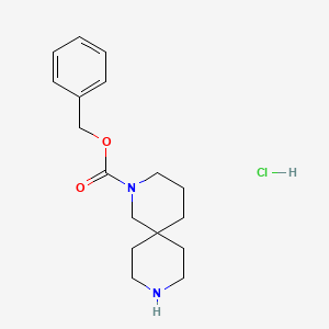 molecular formula C17H25ClN2O2 B2903520 Benzyl 2,9-diazaspiro[5.5]undecane-2-carboxylate hydrochloride CAS No. 1714144-91-8