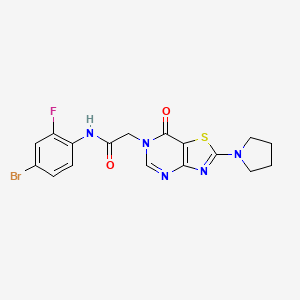 N-(4-bromo-2-fluorophenyl)-2-(7-oxo-2-(pyrrolidin-1-yl)thiazolo[4,5-d]pyrimidin-6(7H)-yl)acetamide