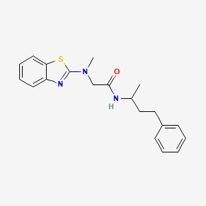 2-(benzo[d]thiazol-2-yl(methyl)amino)-N-(4-phenylbutan-2-yl)acetamide