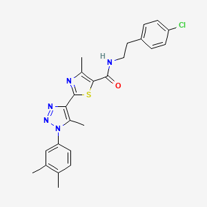 N-(4-chlorophenethyl)-2-(1-(3,4-dimethylphenyl)-5-methyl-1H-1,2,3-triazol-4-yl)-4-methylthiazole-5-carboxamide