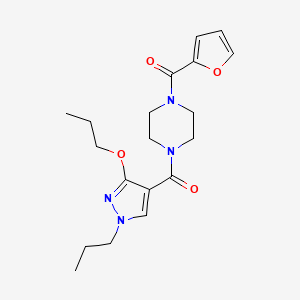 (4-(furan-2-carbonyl)piperazin-1-yl)(3-propoxy-1-propyl-1H-pyrazol-4-yl)methanone