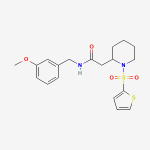 N-(3-methoxybenzyl)-2-(1-(thiophen-2-ylsulfonyl)piperidin-2-yl)acetamide