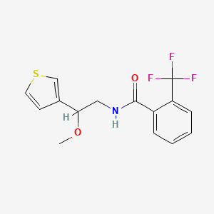 N-(2-methoxy-2-(thiophen-3-yl)ethyl)-2-(trifluoromethyl)benzamide