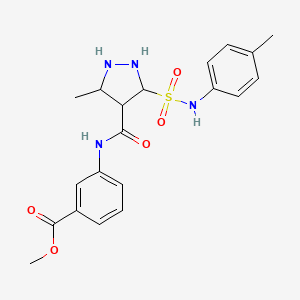 methyl 3-{3-methyl-5-[(4-methylphenyl)sulfamoyl]-1H-pyrazole-4-amido}benzoate