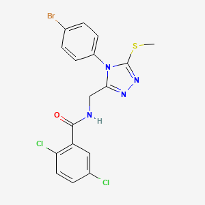 N-((4-(4-bromophenyl)-5-(methylthio)-4H-1,2,4-triazol-3-yl)methyl)-2,5-dichlorobenzamide