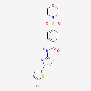 molecular formula C18H16BrN3O4S3 B2903658 N-(4-(5-bromothiophen-2-yl)thiazol-2-yl)-4-(morpholinosulfonyl)benzamide CAS No. 313404-65-8