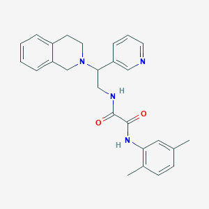 molecular formula C26H28N4O2 B2903677 N-(2,5-dimethylphenyl)-N'-[2-(pyridin-3-yl)-2-(1,2,3,4-tetrahydroisoquinolin-2-yl)ethyl]ethanediamide CAS No. 903287-22-9