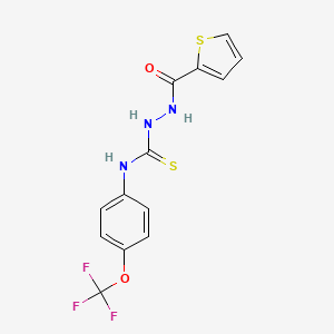 molecular formula C13H10F3N3O2S2 B2903702 N-({[4-(trifluoromethoxy)phenyl]carbamothioyl}amino)thiophene-2-carboxamide CAS No. 1024423-14-0