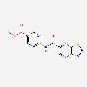 molecular formula C15H11N3O3S B2903723 METHYL 4-(1,2,3-BENZOTHIADIAZOLE-6-AMIDO)BENZOATE CAS No. 950249-42-0